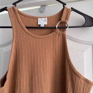 Brown Ribbed Tank Top Long Dress from Francesca’s. EUC! Size M